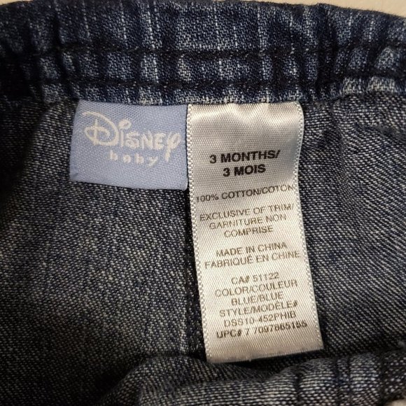 DISNEY Boy's Embroidered Winnie The Pooh Denim Overalls - Baby Size: 3 Months - Picture 2 of 11